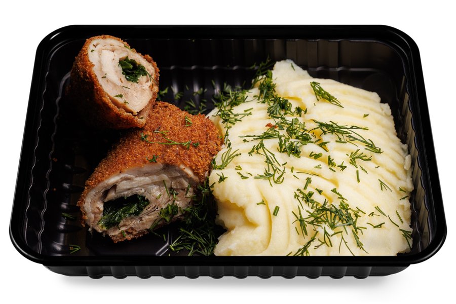 Котлета по-киевски с картофельным пюре